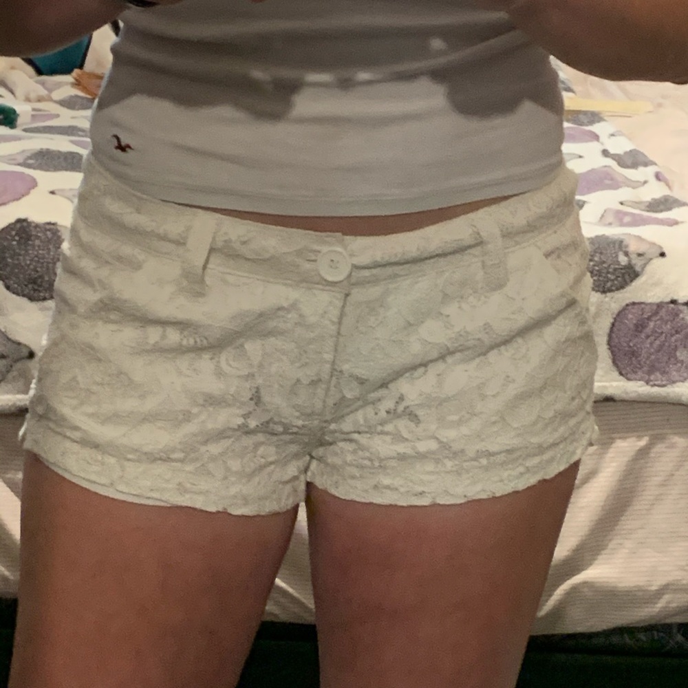 Off white lace shorts sz 11